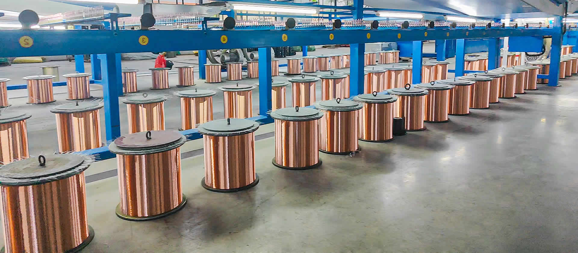 Copper wire production workshop